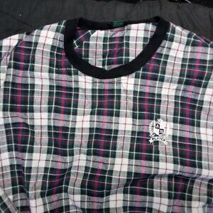 Vintage AM Player Plaid Golf Pullover Windbreaker Jacket